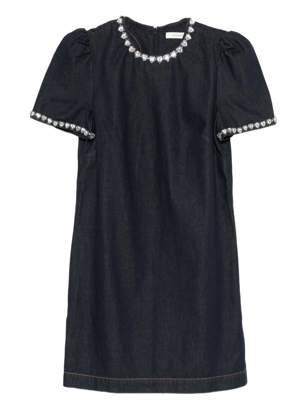 ZIMMERMANN Verfraaide denim mini-jurk Blauw