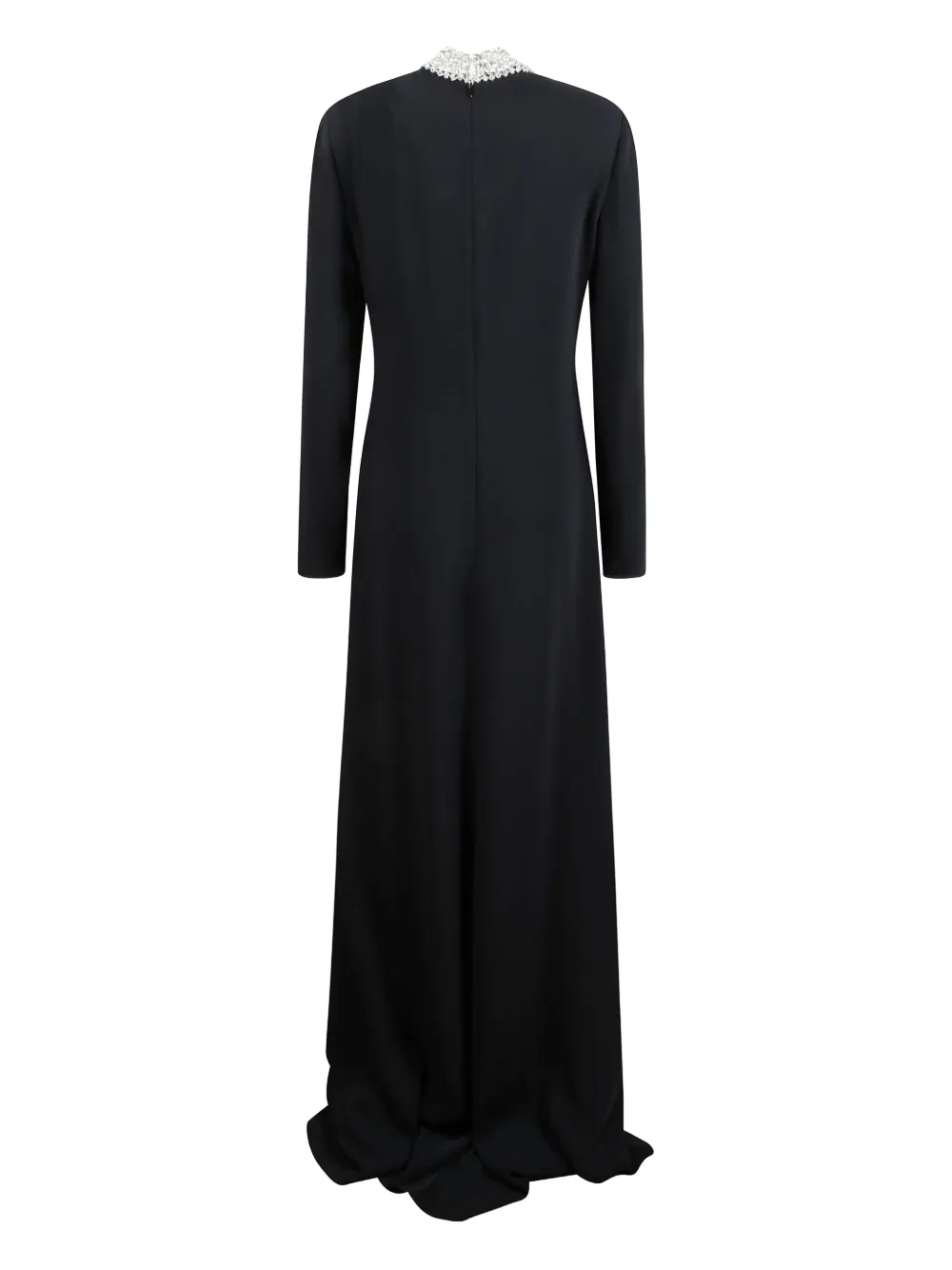 Costarellos Dellana Crystal-embellished Long-sleeve Maxi Dress In Black