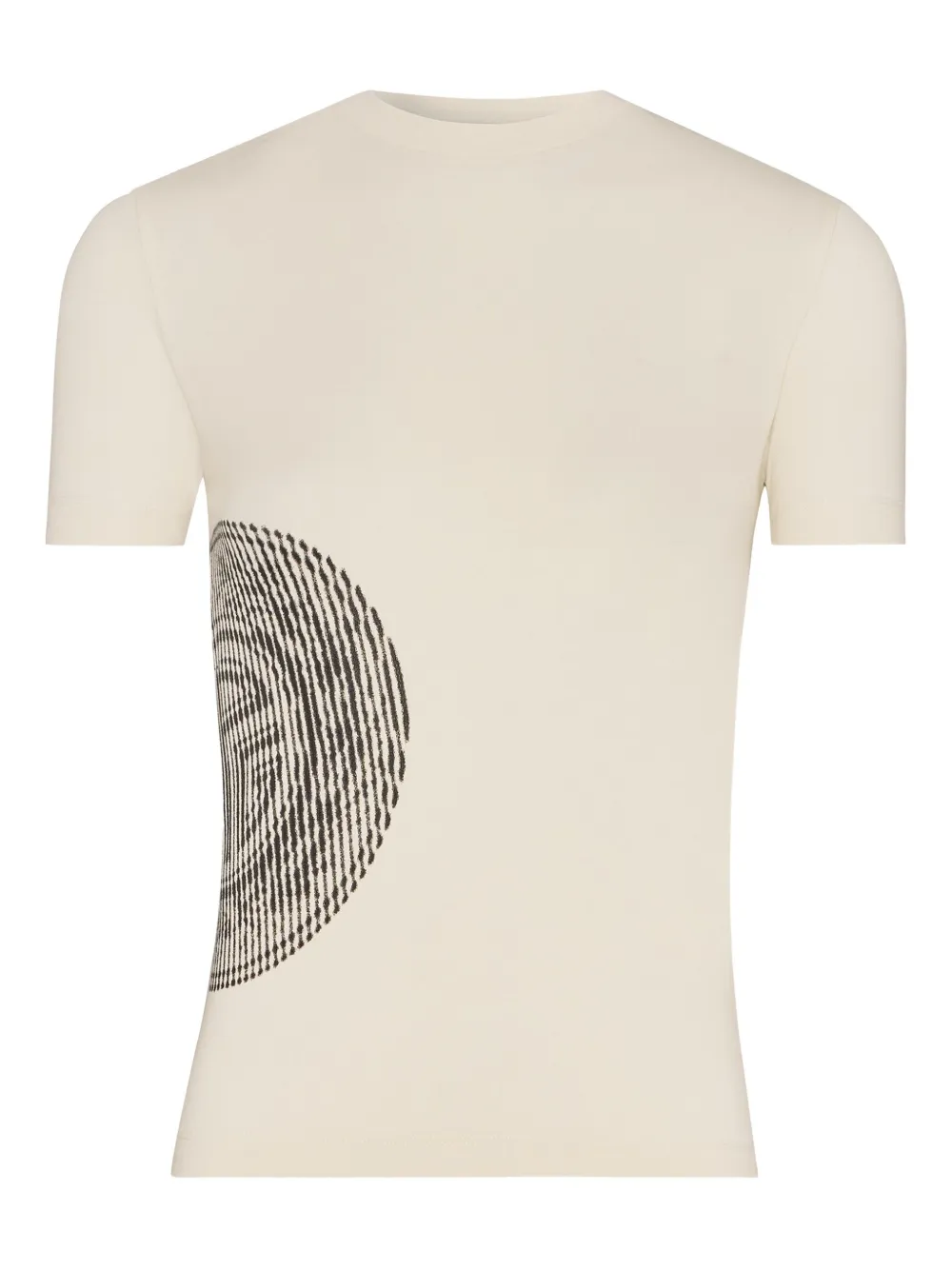 Jean Paul Gaultier fingerprint-print t-shirt Beige