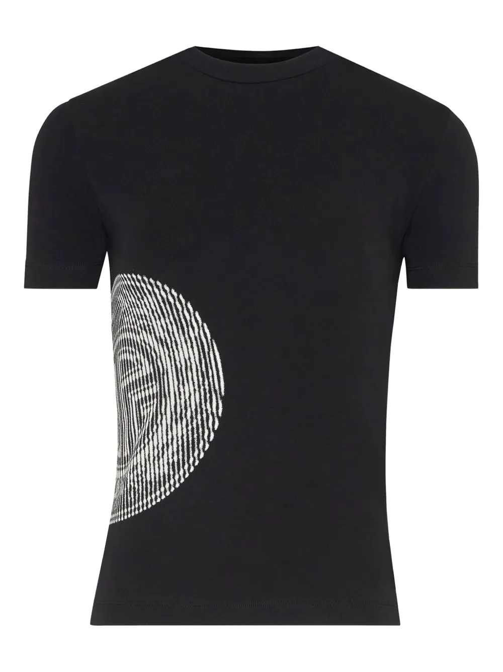 Jean Paul Gaultier linear-print short-sleeved T-shirt Zwart