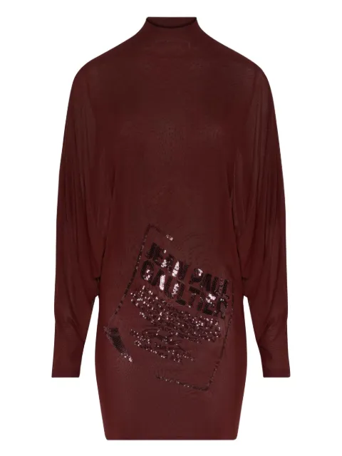 Jean Paul Gaultier sequin-embellished high-neck dress
