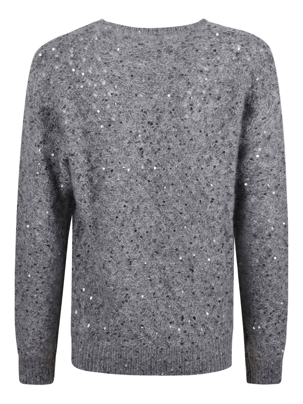 Moorer Sequin-embellished Sweater In Gray