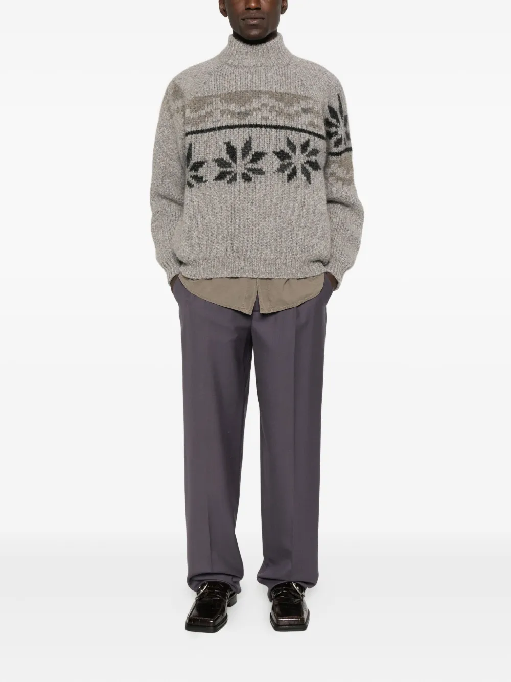 Magliano floral-pattern mock-neck sweater | Knitted Sweaters | Image 2