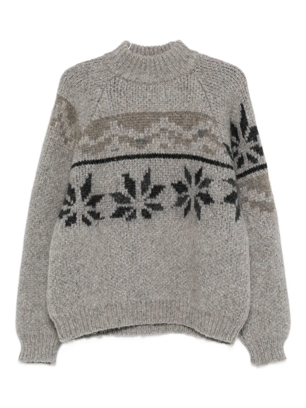 Magliano floral-pattern mock-neck sweater | Grey | Image 1