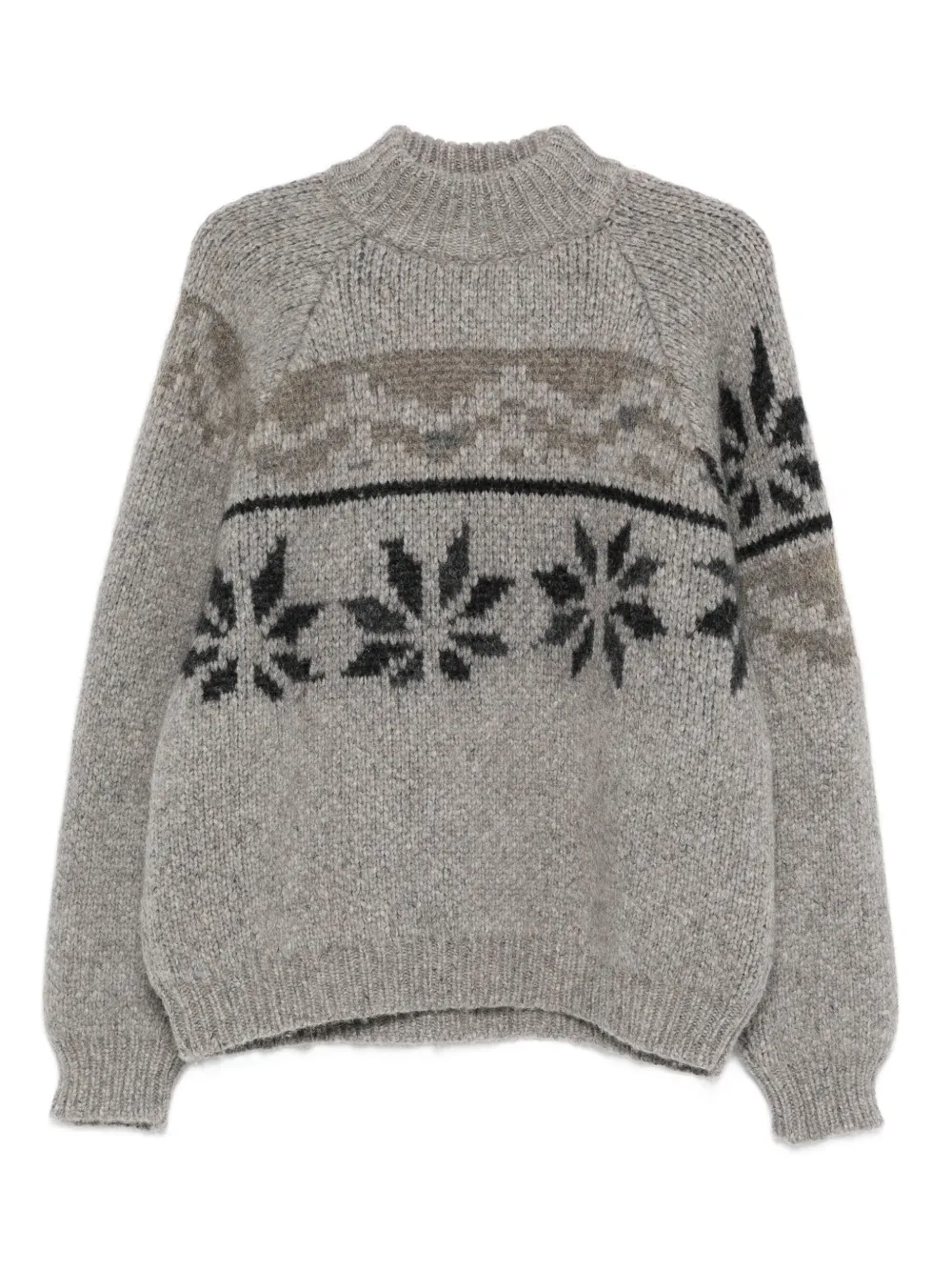 Magliano フローラル モックネックセーター - グレー Magliano フローラル モックネックセーター - グレー
