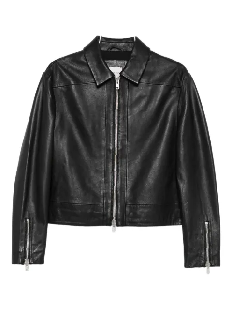 Alysi zip-front leather jacket