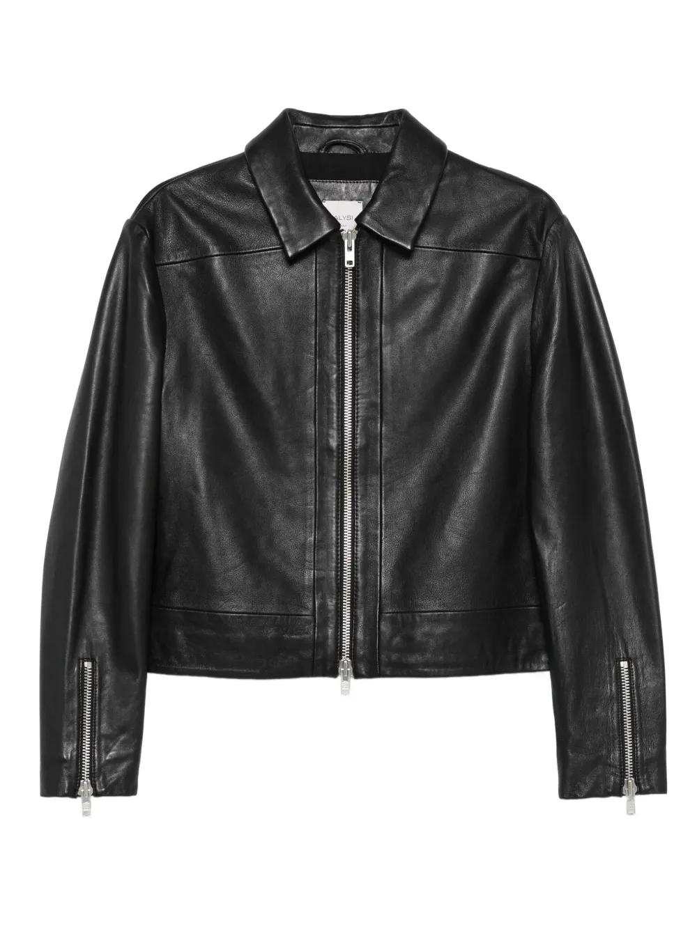 Alysi zip-front leather jacket | Black | Image 1