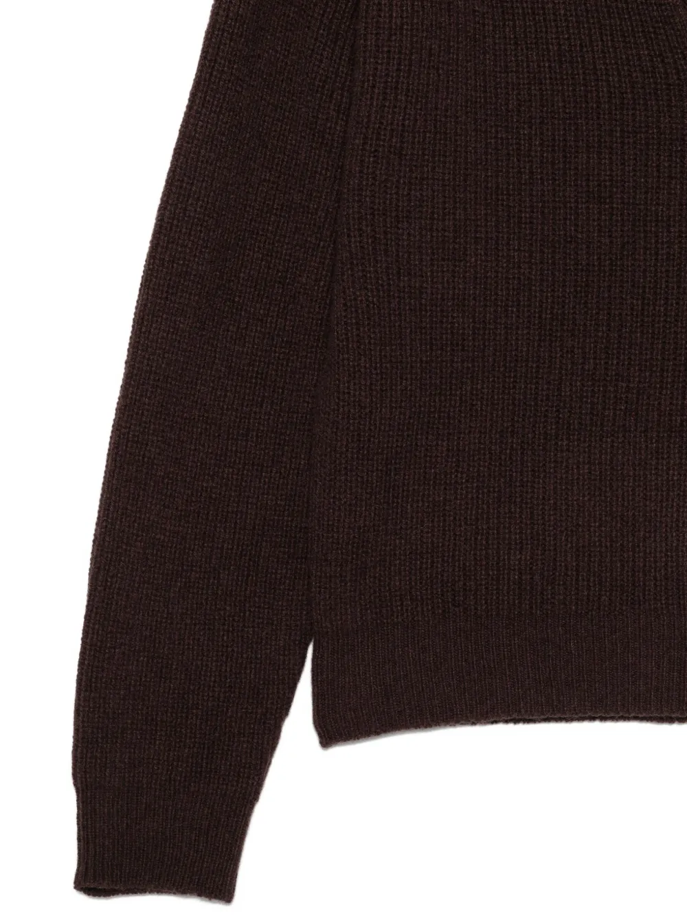 Alysi Wool Polo Sweater In Brown