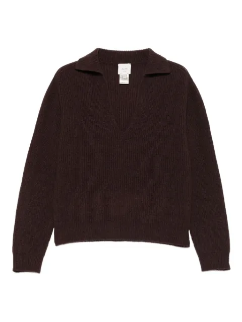 Alysi polo-neck ribbed knit sweater