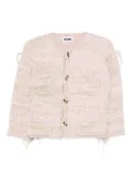 Magliano toggle-fastening textured cardigan - Pink