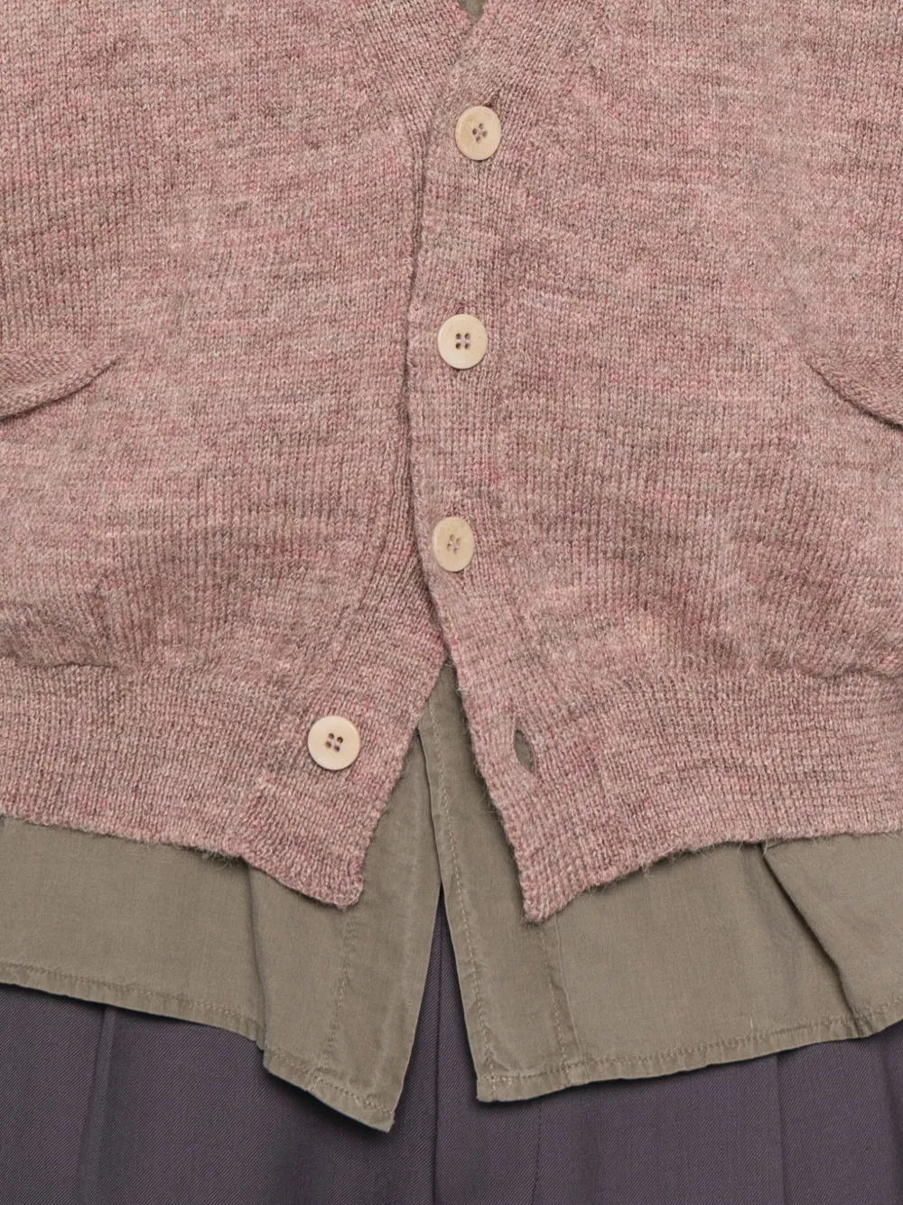 Magliano Patch-pocket Button Cardigan In Pink