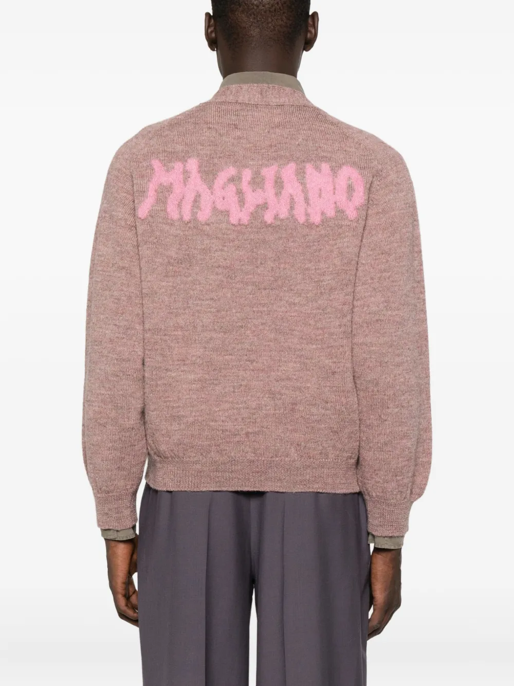 Magliano Patch-pocket Button Cardigan In Pink