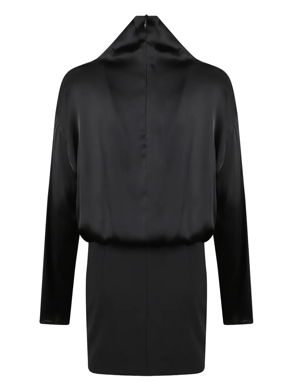 DONDUP Mini-jurk met lange mouwen en hoge hals Zwart