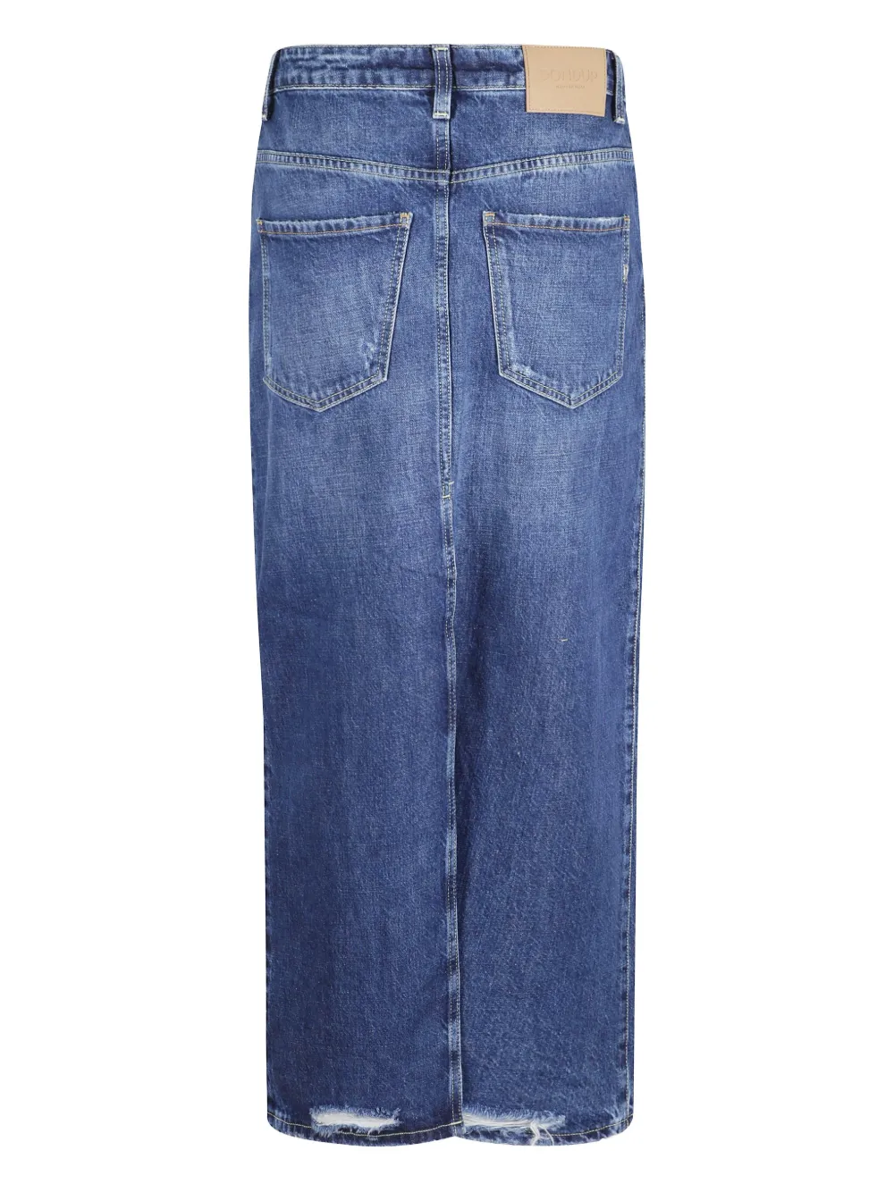 DONDUP Gerafelde spijkerrok - Blauw