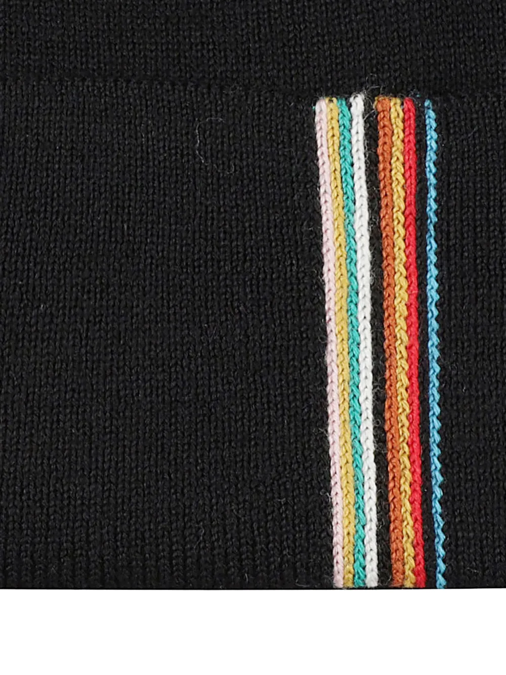 Paul Smith Signature Stripe Beanie Hat In Black
