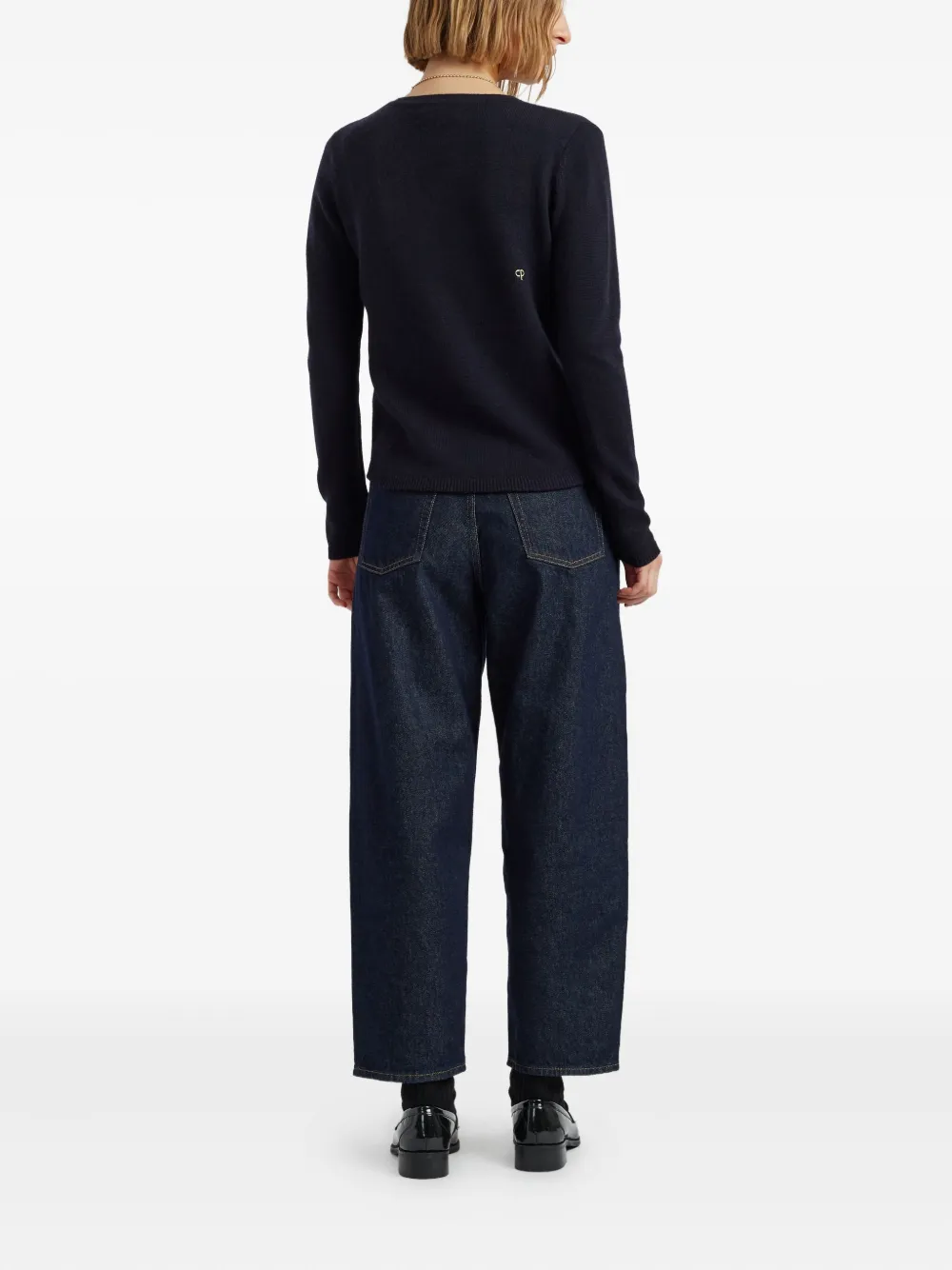 Chinti & Parker Pocket-detail Long-sleeves Sweater In Blue
