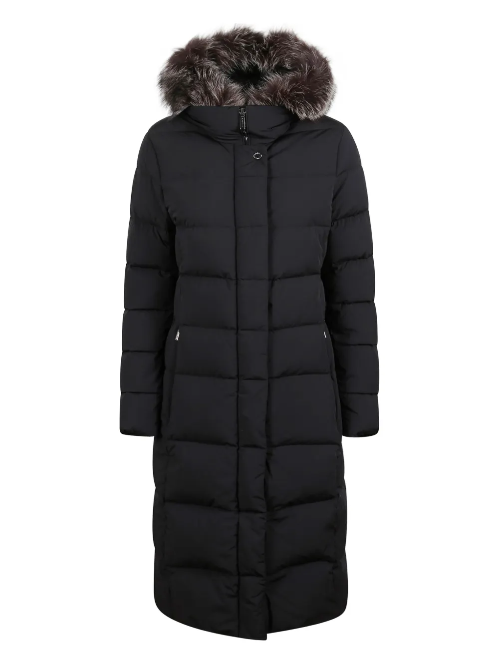 Moorer Fur-trim Coats In Black