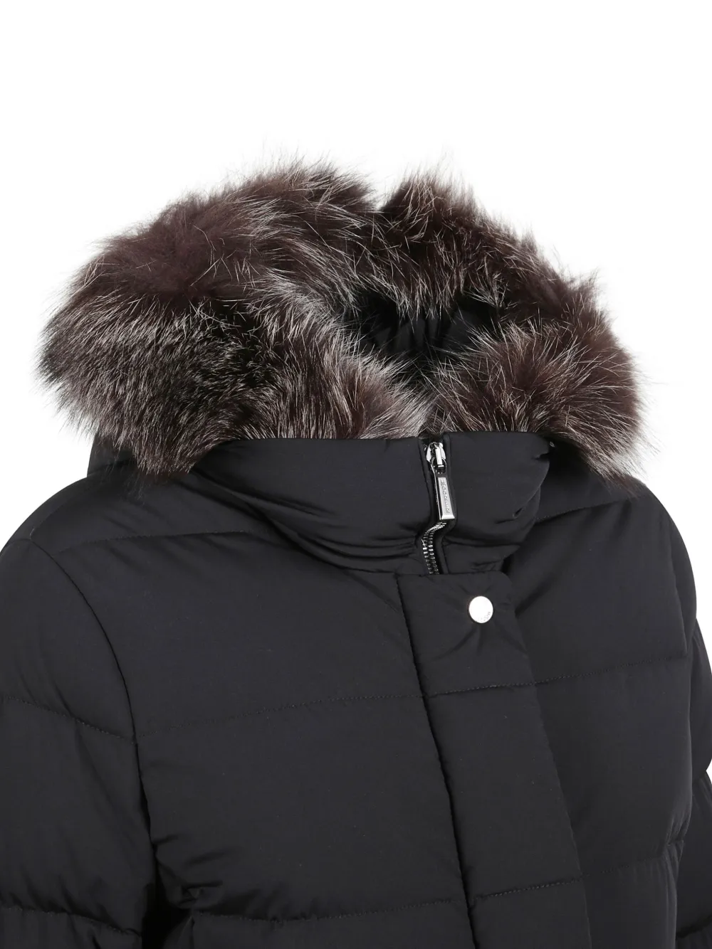 Moorer Fur-trim Coats In Black