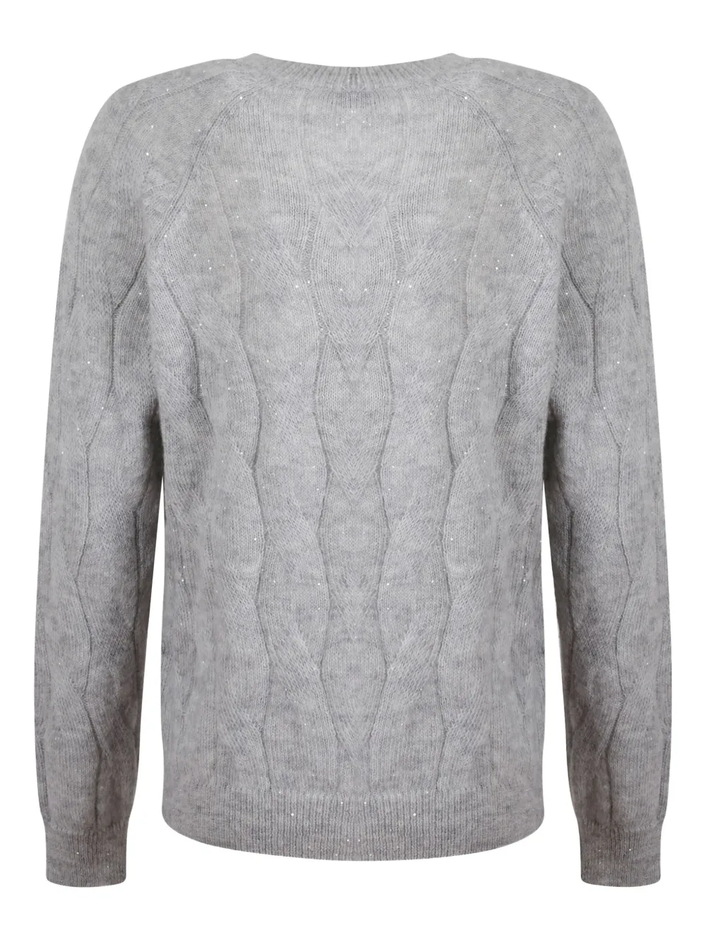 Peserico Kabelgebreid vest Grijs