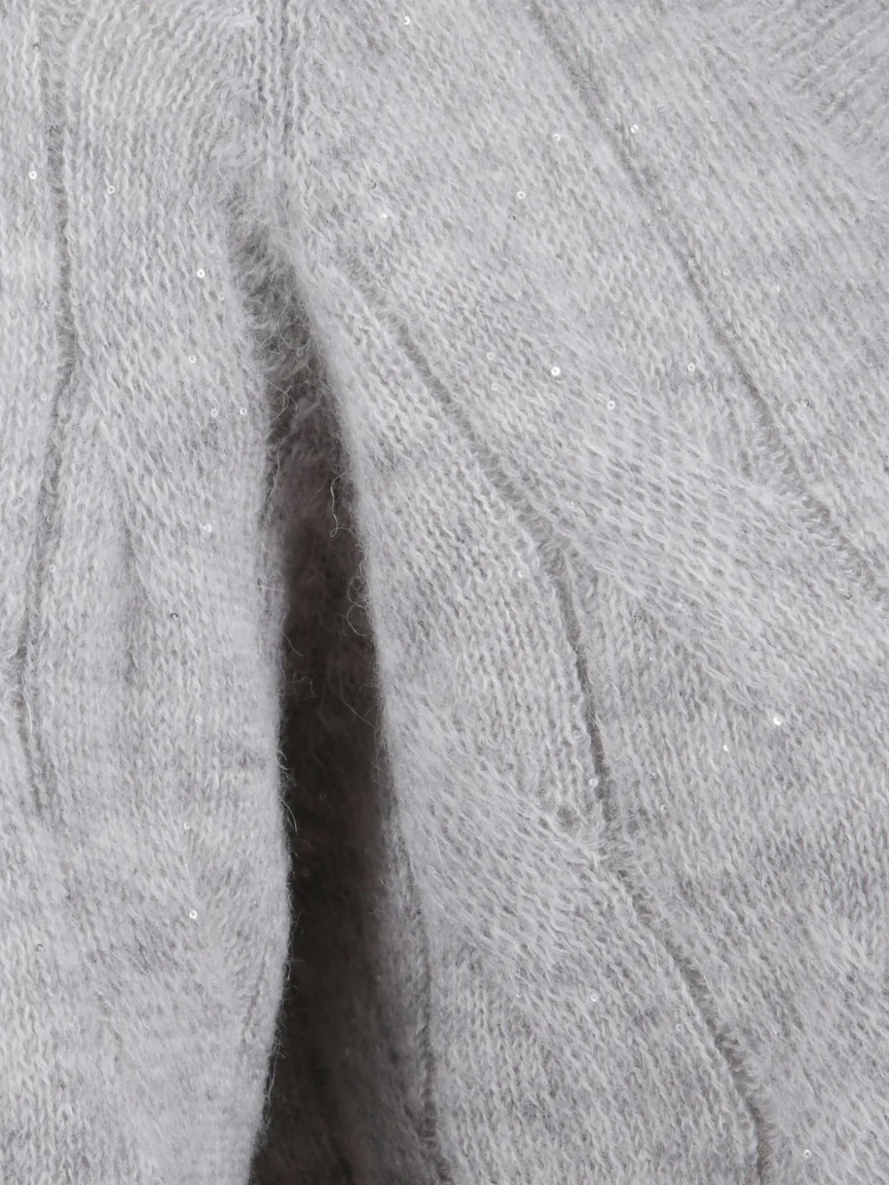 Peserico Kabelgebreid vest Grijs