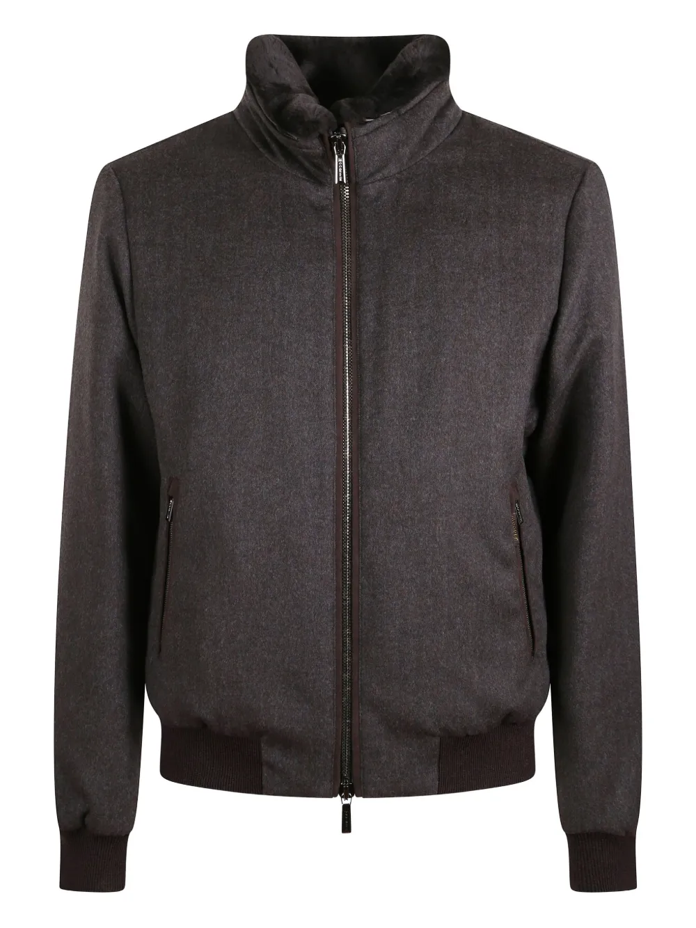 Moorer fur collar jacket | Brown | Image 1
