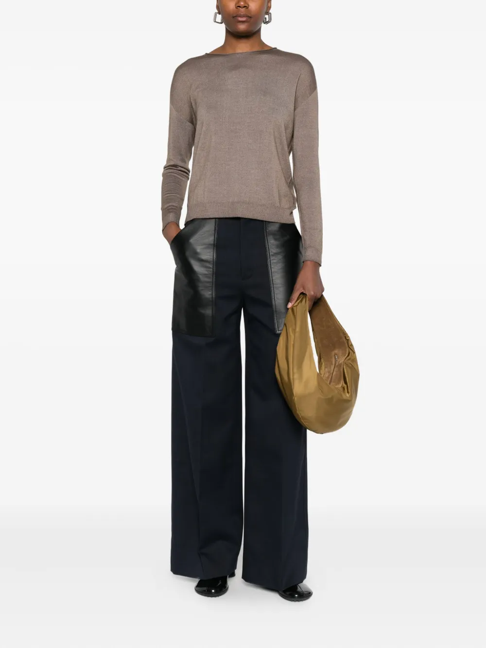 AROVESCIO boat-neck long-sleeve sweater | Knitted Sweaters | Image 2