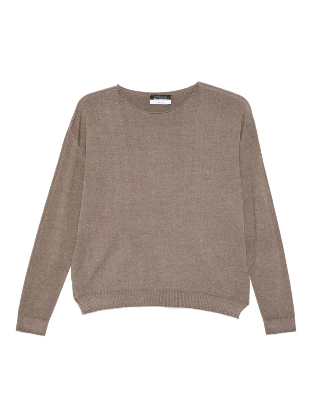 AROVESCIO boat-neck long-sleeve sweater | Neutrals | Image 1