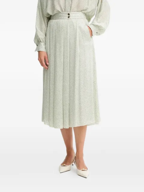 Forte Forte — button pleated midi skirt