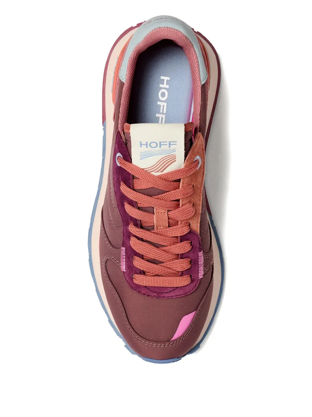 Hoff Suede Panel Lace-up Sneakers In Red