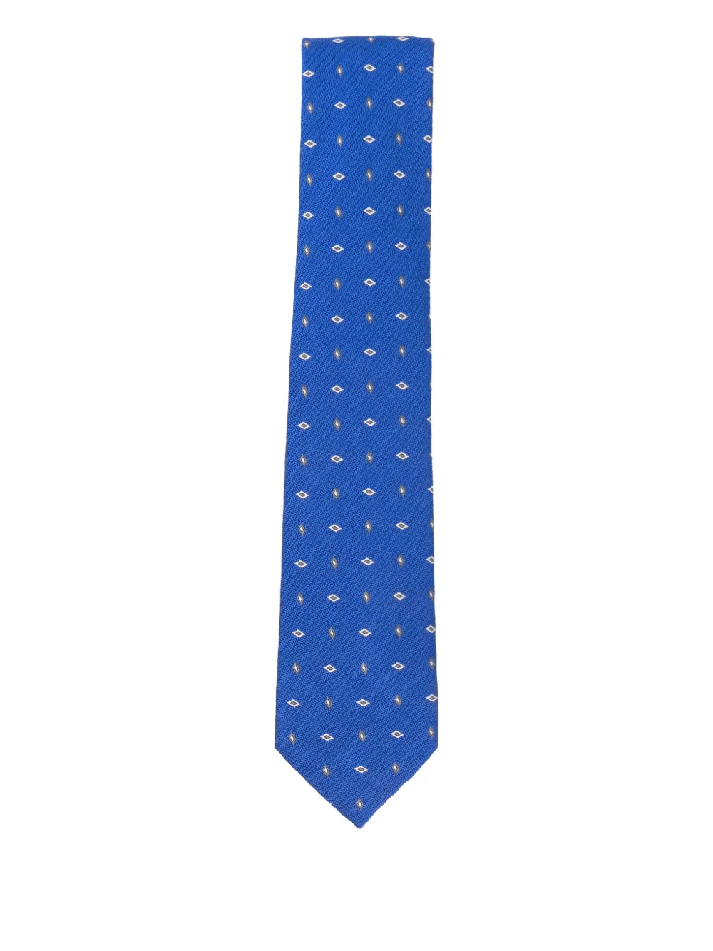 Brioni diamond-pattern silk tie | Blue | Image 1