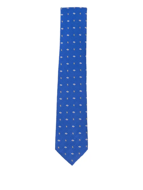 Brioni diamond-pattern silk tie