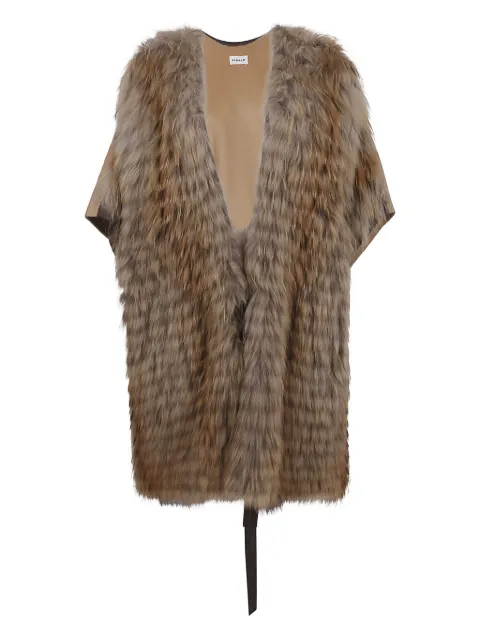 P.A.R.O.S.H. fur-trimmed cape jacket