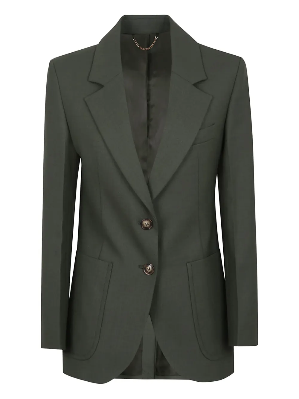 Victoria Beckham pocket-detail two-button blazer Groen