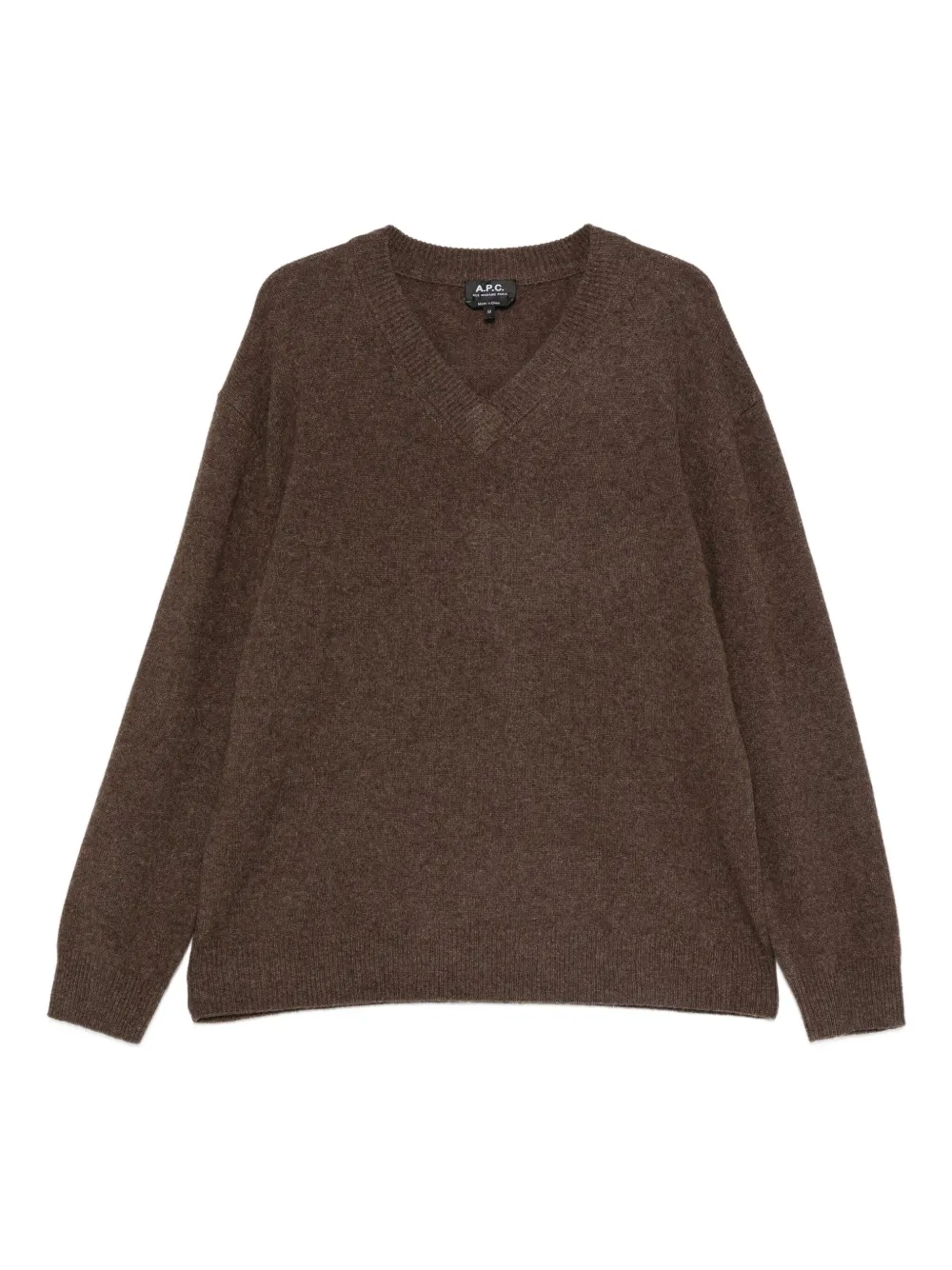A.P.C. suéter con cuello en V | marrón | Image 1