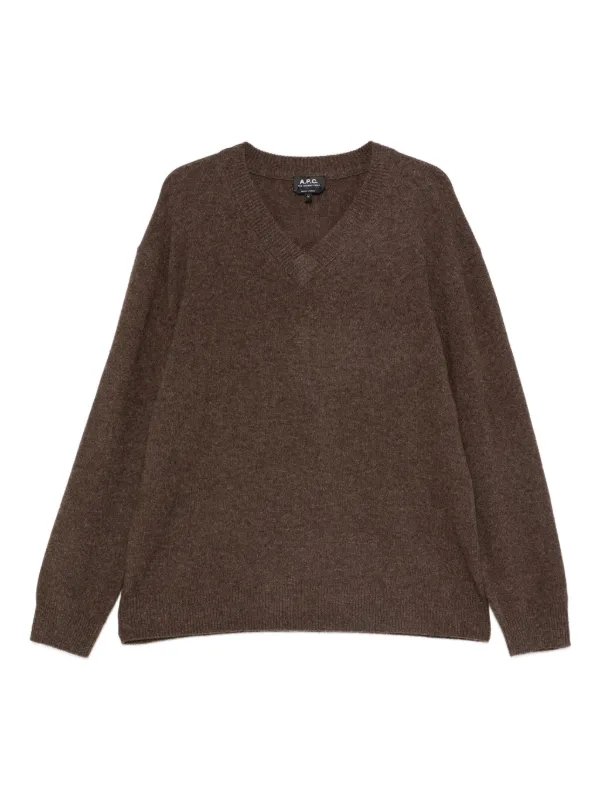 A.P.C. Vネック セーター | ブラウン | FARFETCH JP