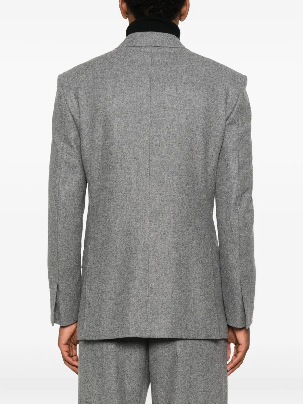 TOM FORD Wollen blazer met dubbele rij knopen Grijs