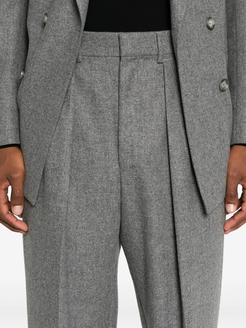Tom Ford Pleated-front Trousers In Gray