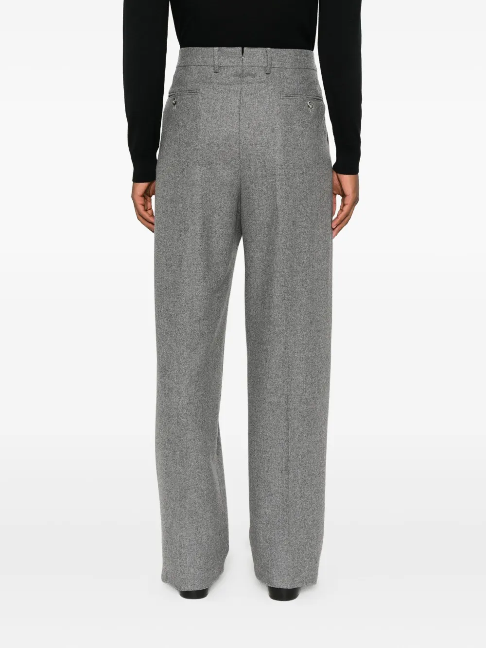 Tom Ford Pleated-front Trousers In Gray
