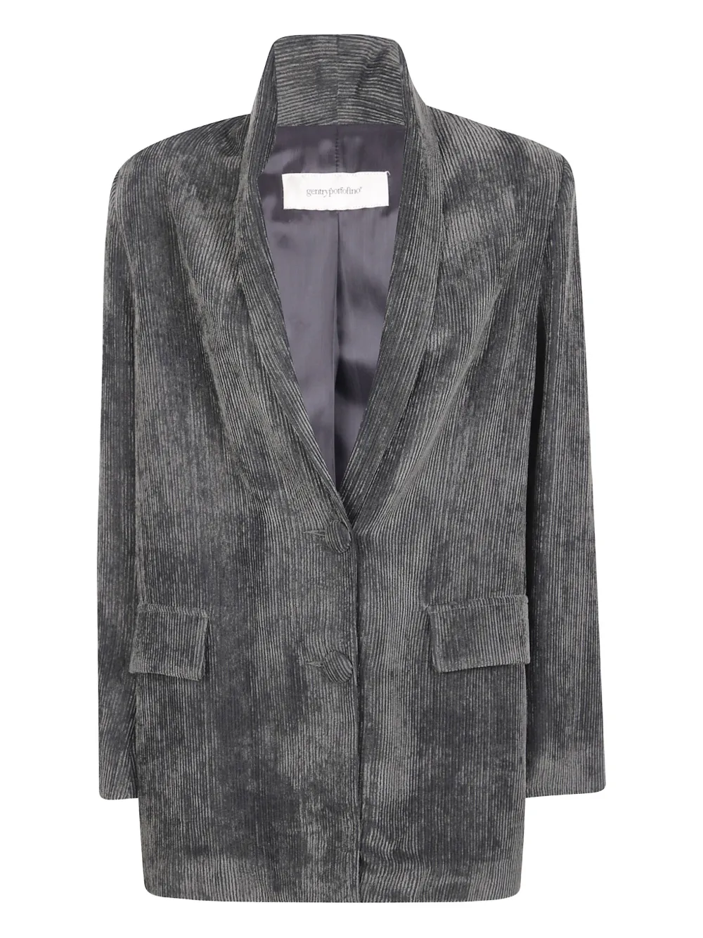 Gentry Portofino corduroy single-breasted blazer | Grey | Image 1
