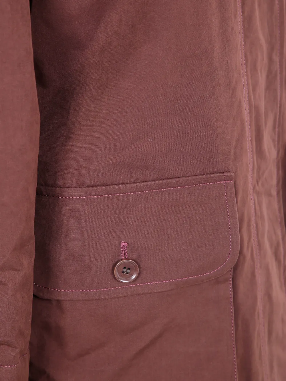 Aspesi Corduroy-collar Cotton Jacket In Red
