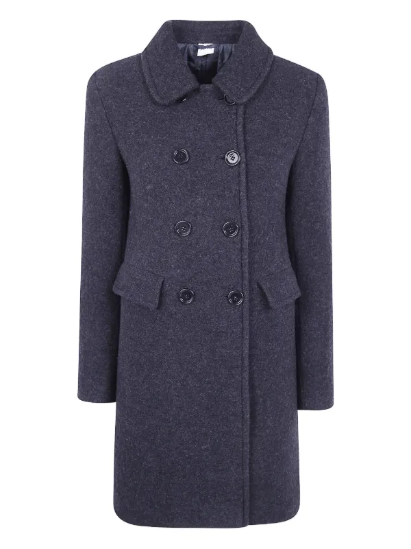 ASPESI Cappotto Doppiopetto In Lana Blu FARFETCH IT