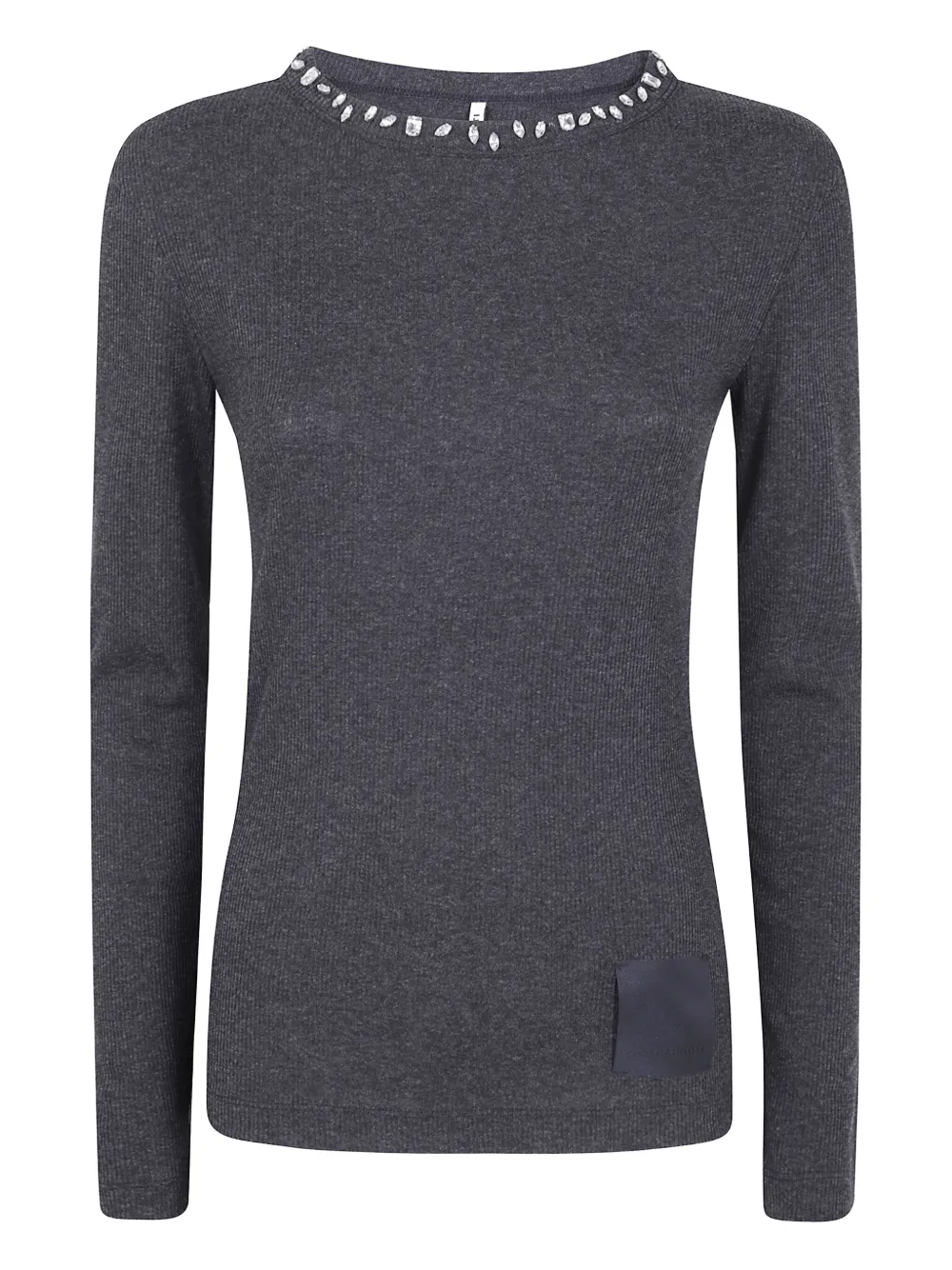 Liviana Conti embellished-neckline sweater | Grey | Image 1