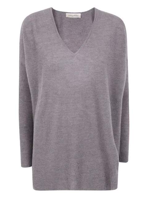 Gentry Portofino V-neck ribbed sweater 