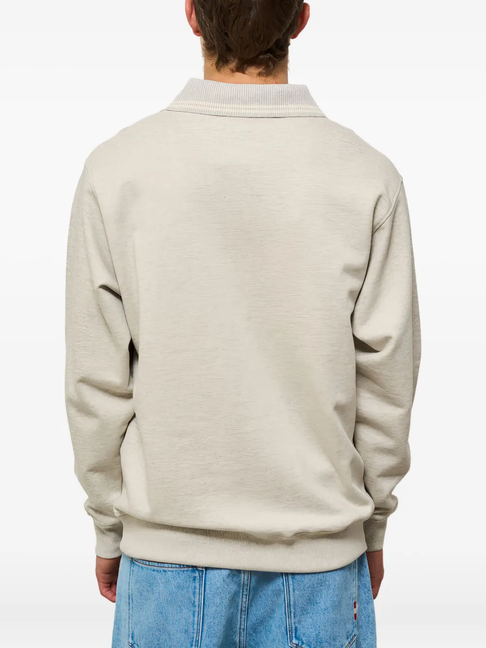 Drôle De Monsieur Poloshirt met lange mouwen Beige