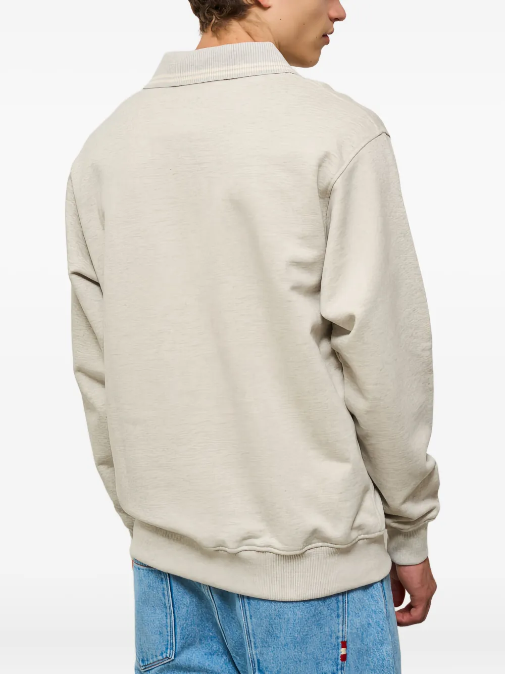 Drôle De Monsieur Poloshirt met lange mouwen Beige