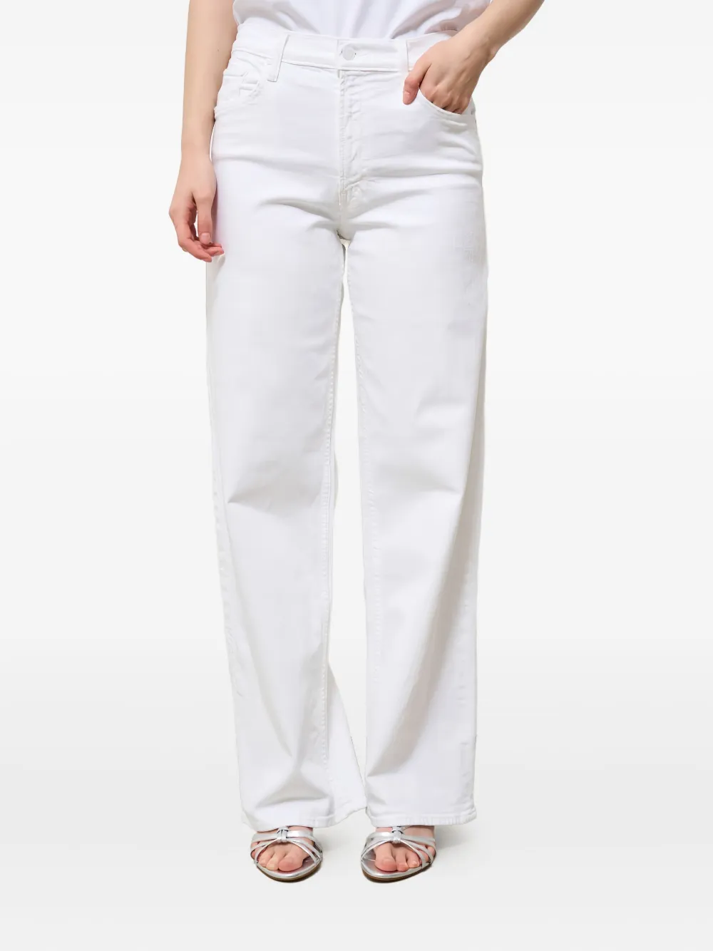 Mother The Rambler Ankle Jeans Fairest Of Them All In White