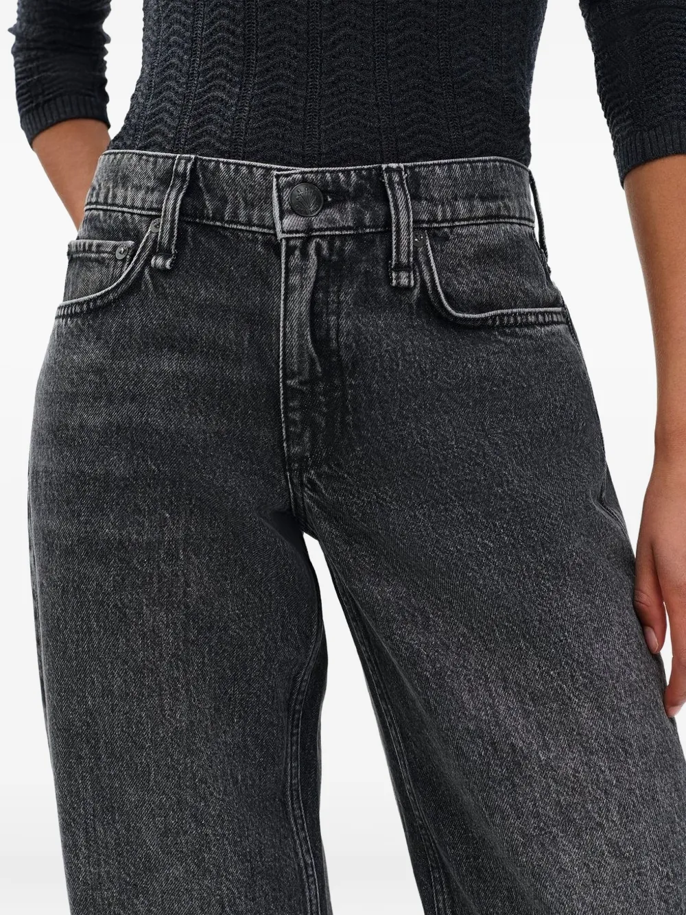 Rag & Bone Five-pockets Jeans In Black