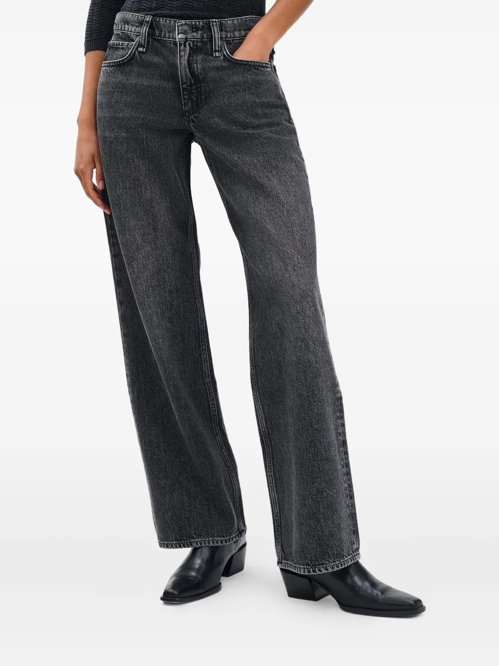Rag & Bone Five-pockets Jeans In Black