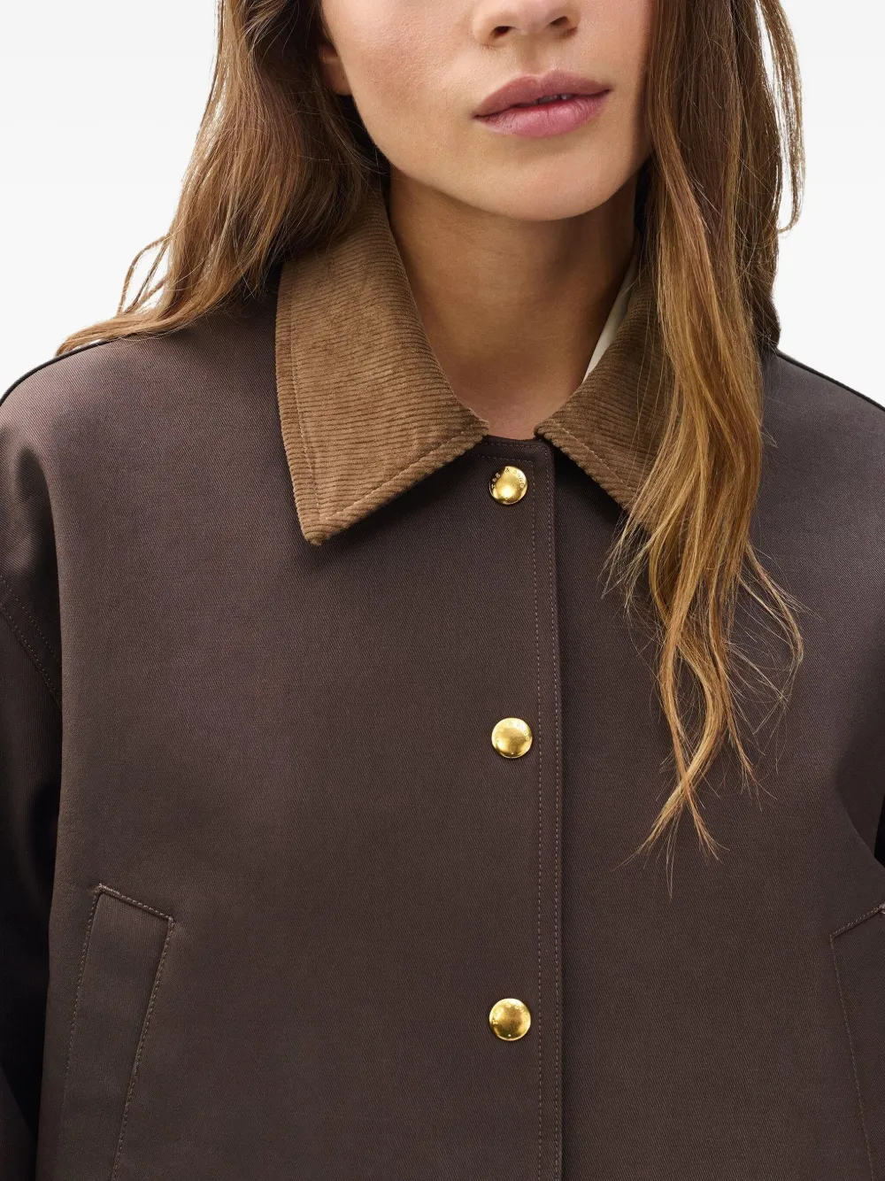 Rag & Bone Cassidy Coated Cotton Canvas Jacket In Brown