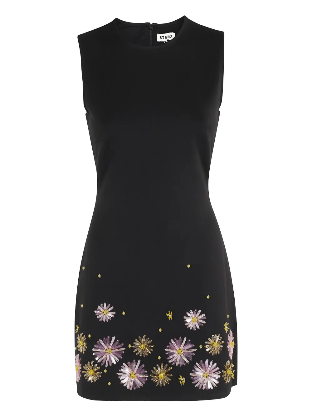 STAUD embellished floral dress | Black | Image 1